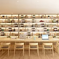 Modern Reading Room Library Reading Room 3d model