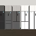 Modern Refrigerator Freezers Collection With Various Colors And Designs On