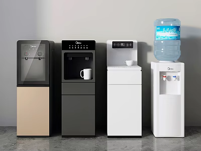 Modern Home Water Dispensers in Different Styles and Various Colors for Daily Use 3d model