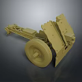 Vintage Military Field Artillery Weapon With Wheeled Design And Support Structure