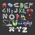 Colorful Cartoon Letter Decorative Ornament Set with Cute Eyes for Kids Room Decoration