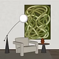 Modern single sofa 3d model