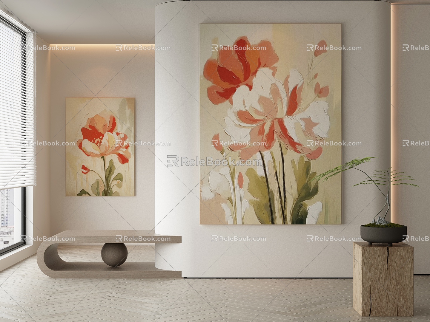 modern decorative painting 3d model