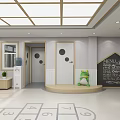 Colorful Kindergarten Interior With Play Area Books Floor Numbers And Learning Toys