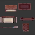Rustic Wooden Furniture Collection With Piano Chalkboard Chest And Drawers