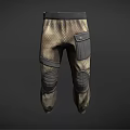 Tactical Patterned Pants With Knee Pads Side Pocket And Mesh Design Details