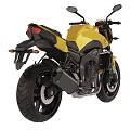Yellow And Black Sport Motorcycle With Sleek Design