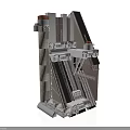 Modern Industrial Building Structure Featuring Multi Level Design Chimney And Stairs