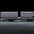 Black Modern Hartmann Logistics Truck With Streamlined Design And Branding