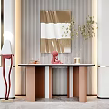 Modern End View Table Entrance Cabinet 3d model