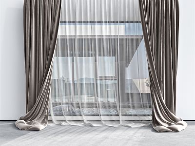 Modern Curtains 3d model