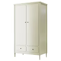 Modern White Wardrobe With Multiple Color Options Double Doors And Drawer Storage 3d model