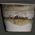 Handcrafted Ceramic Cup With Gradient Colors And Textured Surface For Home Decor