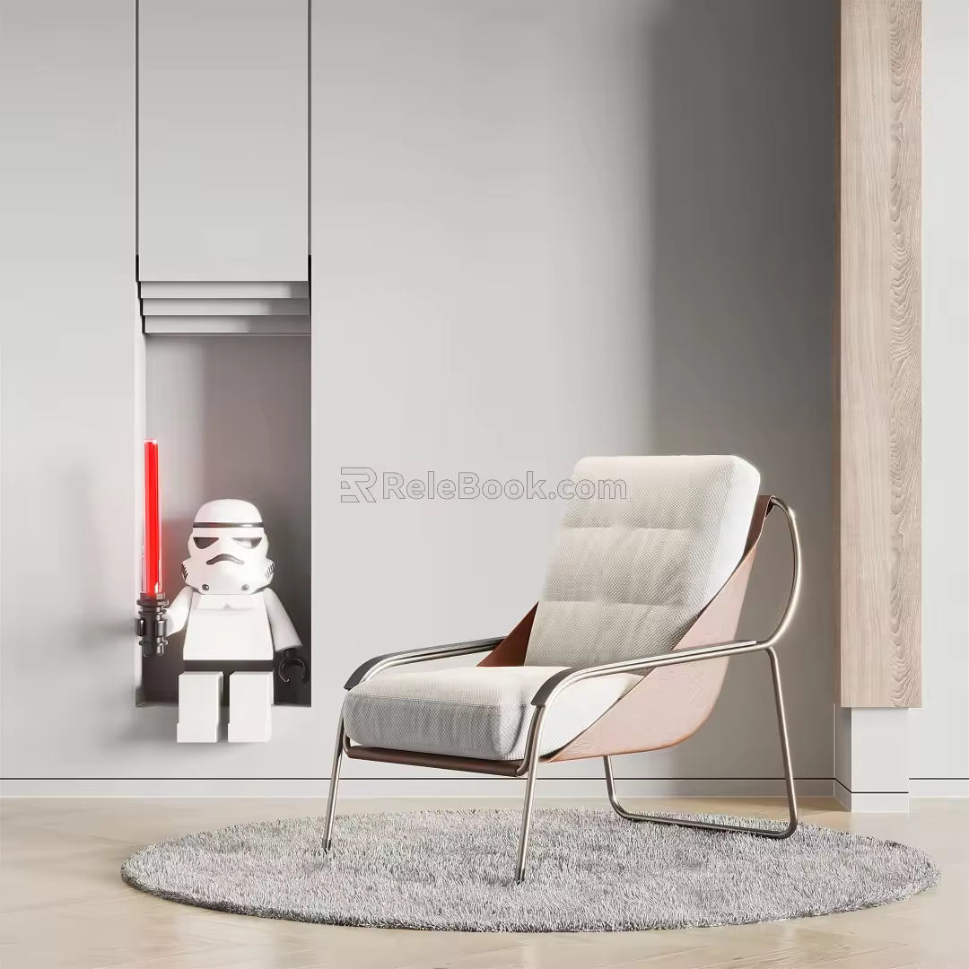 Modern Single Sofa Single Chair 3d model