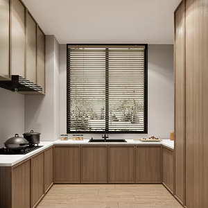 Nordic style home kitchen 3d model