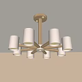 Log wind chandelier 3d model