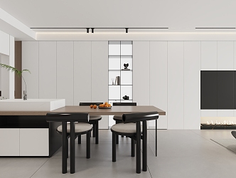 Modern Restaurant Minimalist Restaurant 3d model