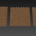 Key Components of Herringbone Wood Flooring with Texture Samples and Pattern Design 3d model