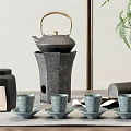 New Chinese Tea Set Tea Set 3d model