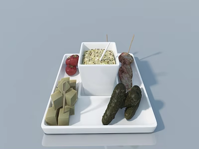 Boutique food ornaments 3d model