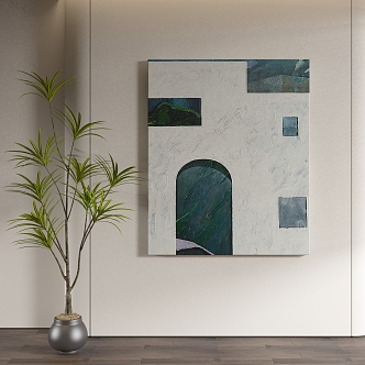 Abstract Hanging Paintings 3d model