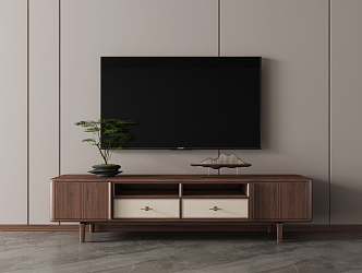 New Chinese Style TV Cabinet TV Cabinet Floor Cabinet Decorative Cabinet Side Cabinet Hall Cabinet Background Cabinet 3d model