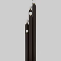 Modern Floor Lamp With Multiple White Globe Lights And Dark Brown Stand