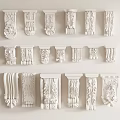 Gypsum components carved for Roman stigma 3d model