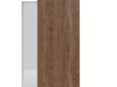 Wooden Hinged Door With Natural Wood Grain Design For Home Interior 3d model
