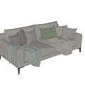 Modern double sofa 3d model