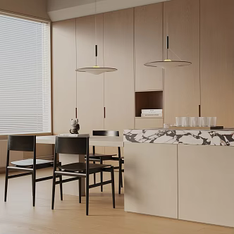 Modern dining table 3d model