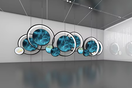 Exhibition Hall Display Cabinet Medium Island Cabinet Multimedia Display Cabinet Sand Table Display Cabinet All-in-One Machine Booth 3d model