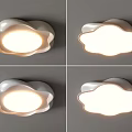 Ceiling lamp round ceiling lamp petals geometric combination bedroom living room children's room simple ceiling lamp 3d model