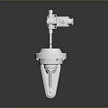 White Industrial Mechanical Equipment Component With Round Main Body Bracket And Motor