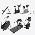 Essential Home Fitness Sports Equipment Including Treadmill Exercise Bike And Stepper