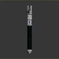 Detailed Lightsaber With Blue Blade And Layered Metallic Hilt Design