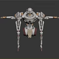 Futuristic Mechanical Robot with Multiple Arms Legs and Biomorphic Design in