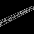 Industrial Metal Truss Structure Featuring Grid Frame Design And Longitudinal Construction 3d model