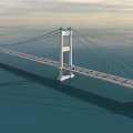 Jiangyin Bridge Model 3d model