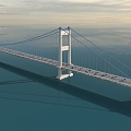 Jiangyin Bridge Model 3d model