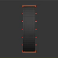 Black Arch Bridge Model Equipment with Red Supports and Yellow Accents