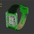 Stylish Blue Leather Strap Watch With Silver Case And Square Roman Numeral Dial