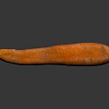 Fresh Orange Carrot as Healthy Crunchy Root Vegetable on Dark Background 3d model