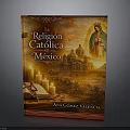 Catholic Religion Mexico Book Cover With Virgin Mary Image And Church Building