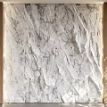 Gray And White Textured Natural Stone Background Wall With Wooden Frame