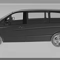 Mercedes Benz Black MPV With Sleek Exterior Design And Silver Wheels