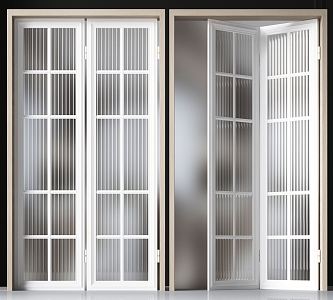 Modern Folding Door Folding Changhong Glass Door 3d model