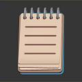 Spiral Bound Notebook with Red Lined Pages for Daily Use Essentials