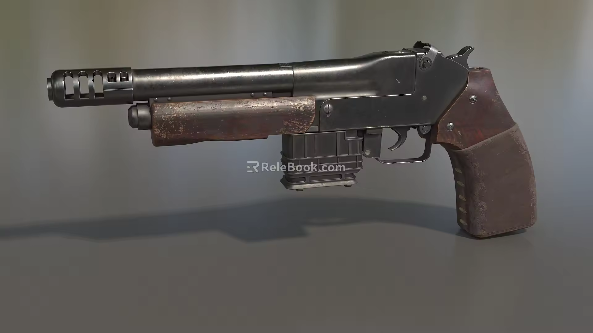 Retro Gun Pistol Shotgun Low Face Number Low Model Simple Model Game Sub-era Film and Television Level Super Realistic High Precision 3d model