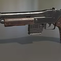 Retro Gun Pistol Shotgun Low Face Number Low Model Simple Model Game Sub-era Film and Television Level Super Realistic High Precision 3d model